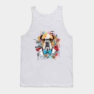 A minimalist Physician English Bulldog t-shirt design with a simple yet elegant image of the dog Tank Top